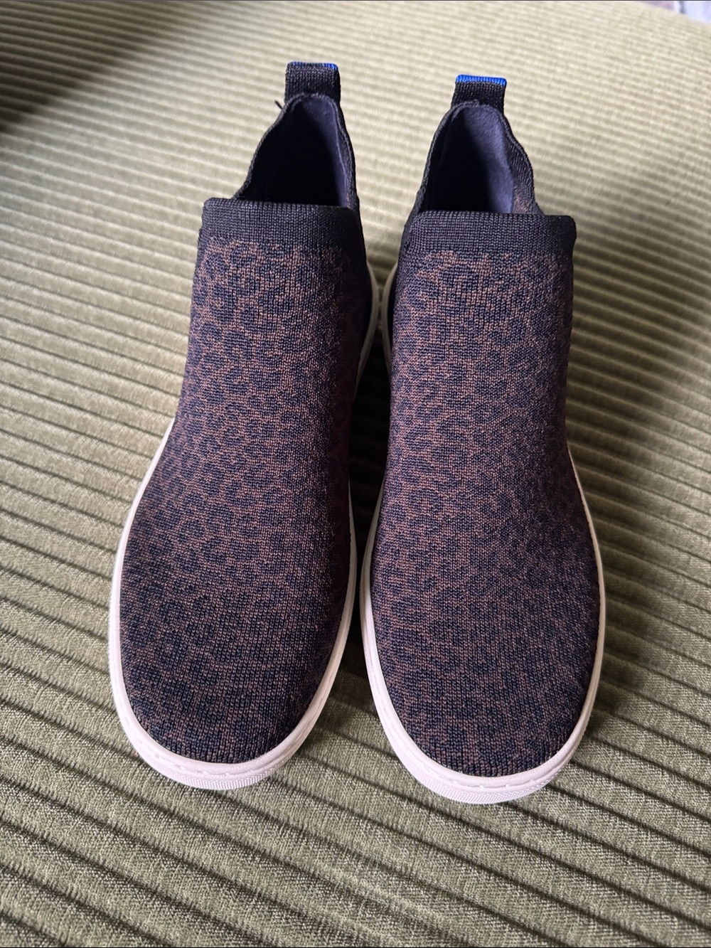 Rothy's Women's Slip-On City Sneakers in Dark Leopard - size 6.5
